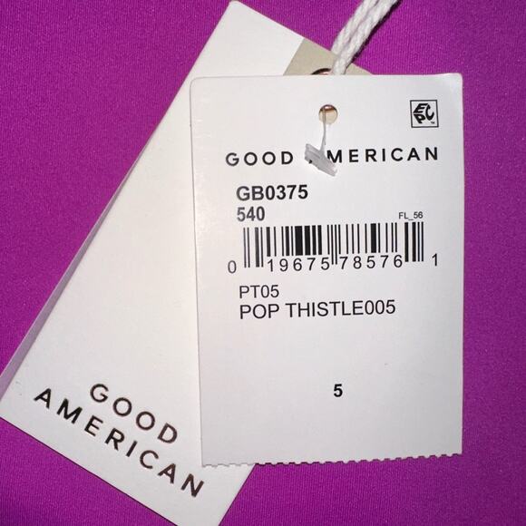 NWT Good American Modern Tank Scuba Bodysuit in Pop Thistle Purple Size 5 2XL - Picture 7 of 9